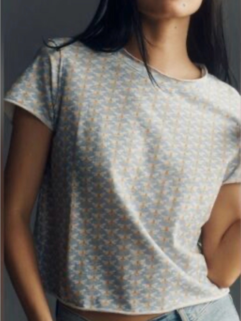 Maeve Anthropologie 100% Cotton Bee Print Tee Shirt